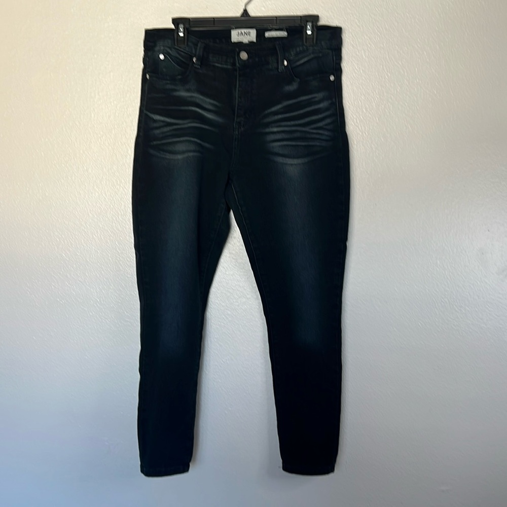 EUC Jane Jeans Los Angeles Dark Blue Wash Medium Rise Skinny sz 14